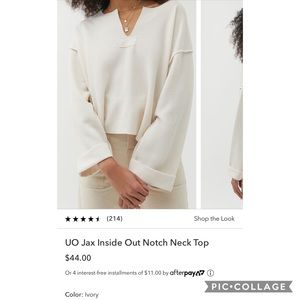 UO Inside Out Notch Neck Top